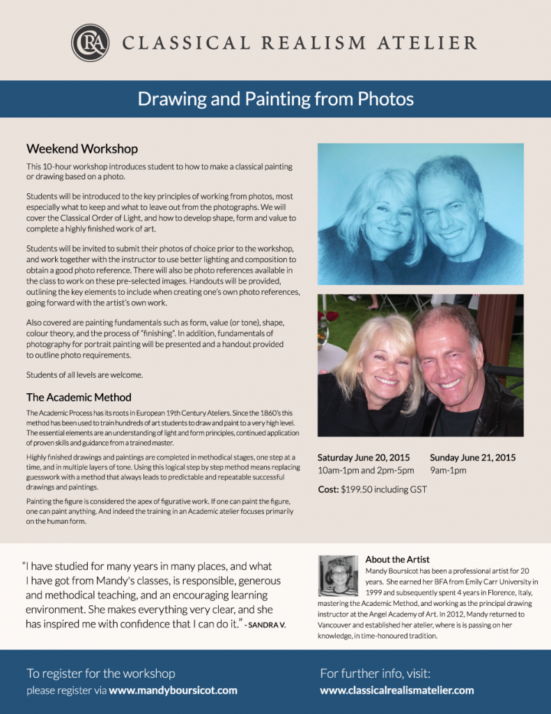 June Weekend Workshop: Drawing and Painting from Photos